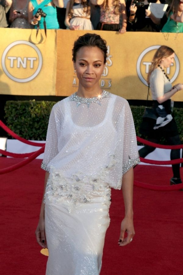 Zoe Saldana pictured at the 18th Annual Screen Actors Guild Awards - arrivals held at Photo