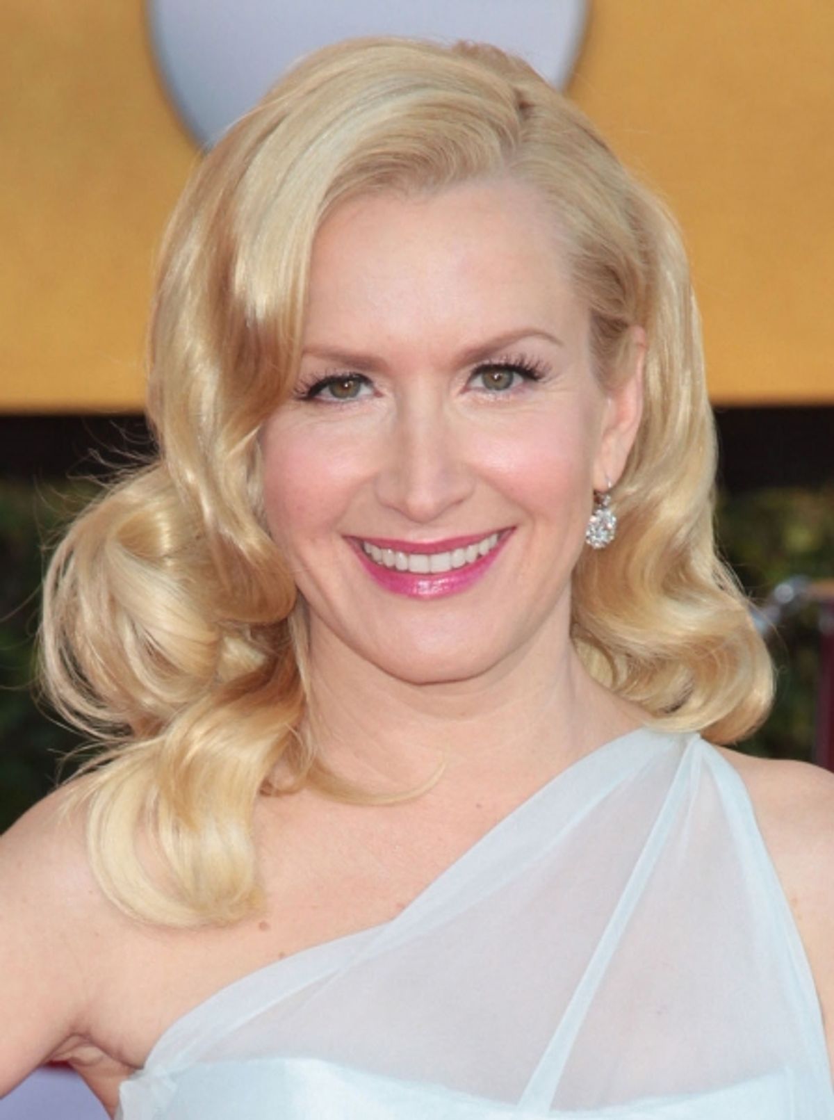 Angela Kinsey pictured at the 18th Annual Screen Actors Guild Awards - arrivals held at the Shrine Auditorium and Exposition Center in Los Angeles, CA on January 29, 2012 Ã‚Â© RD / Orchon / Retna Digital at 