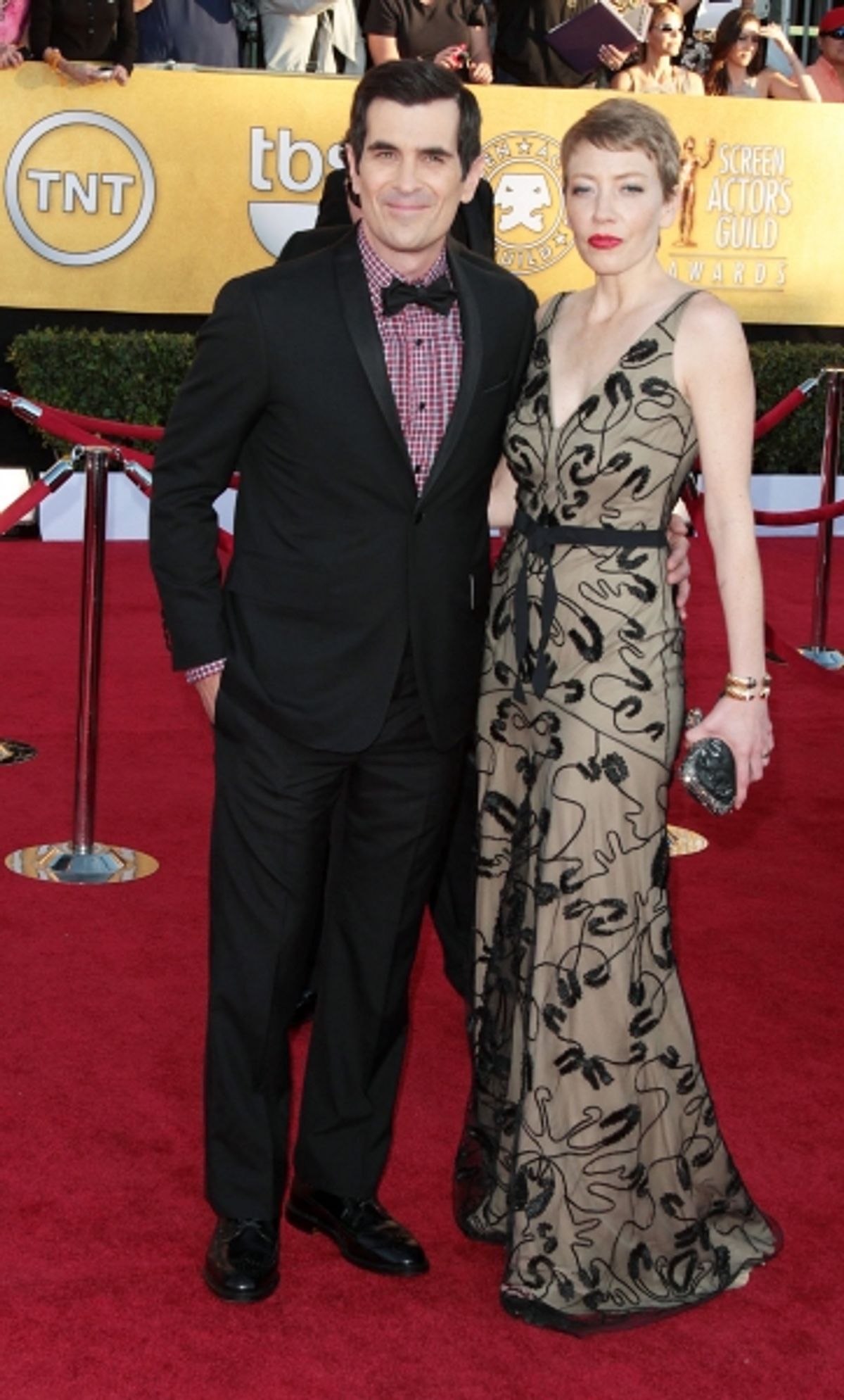 Ty Burrell and Holly Burrell pictured at the 18th Annual Screen Actors Guild Awards - arrivals held at the Shrine Auditorium and Exposition Center in Los Angeles, CA on January 29, 2012 Ã‚Â© RD / Orchon / Retna Digital at 