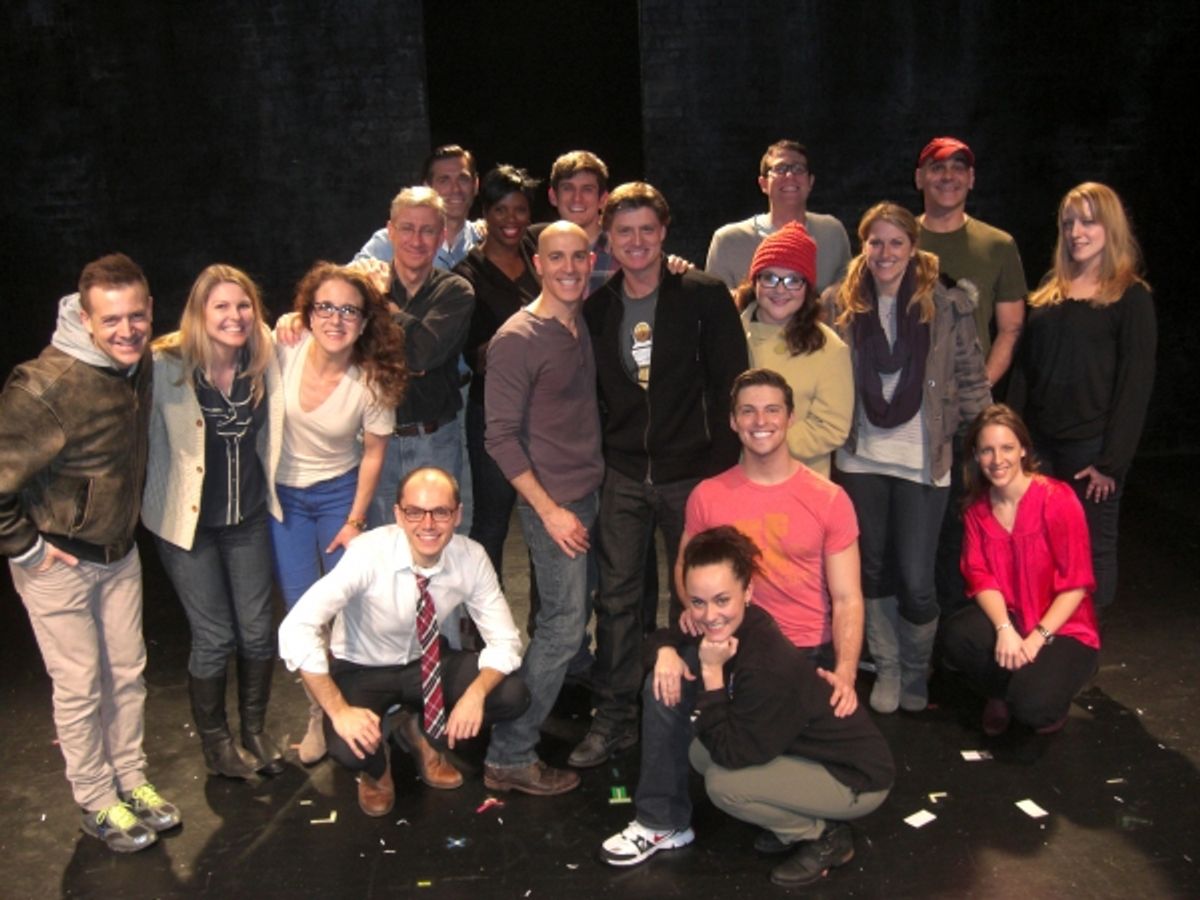 THE SILENCE! Company with cast members from On a Clear Day including Jessie Mueller and Sean Allan Krill at 