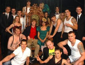 Evan Peters and the cast of ABSINTHE @ BroadwayWorld Evan Peters and the cast of ABSINTHE Photo