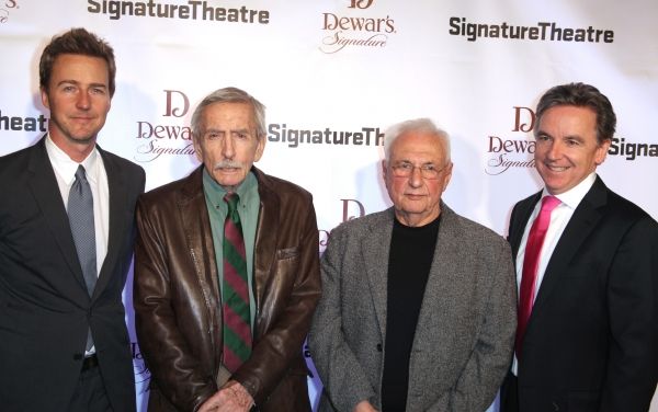 Edward Norton, Edward Albee, Frank Gehry and James Houghton Photo