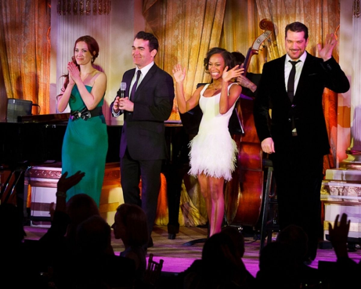 Sierra Boggess, Brian d'Arcy James, Nikki M. James, and Paulo Szot at 