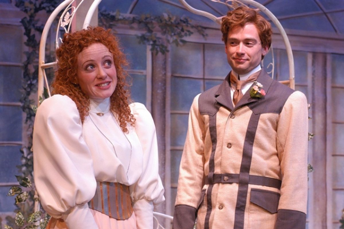 Caitlin Wise (Cecily Cardew) and Jake Walker (Algernon Moncrieff) at 