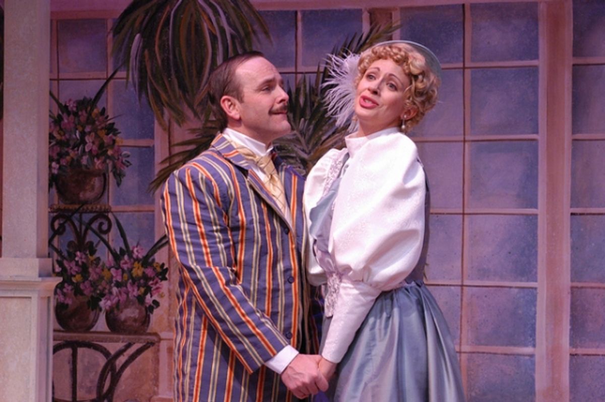 Scott Bellot (Jack Worthing) and Kate Berry (Gwendolyn Fairfax) at 