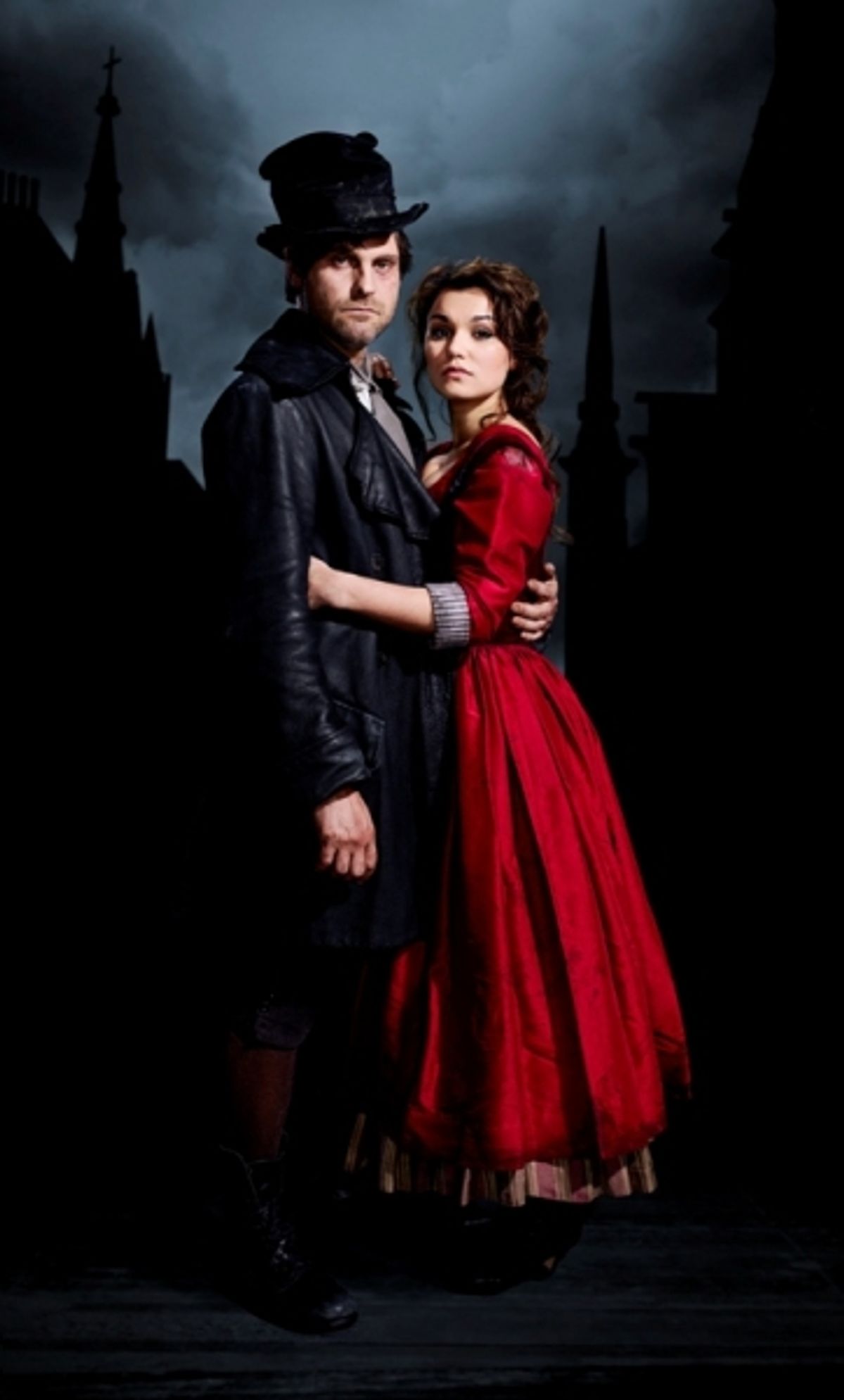 Iain Fletcher as Bill Sikes and Samantha Barks as Nancy in Oliver! at 