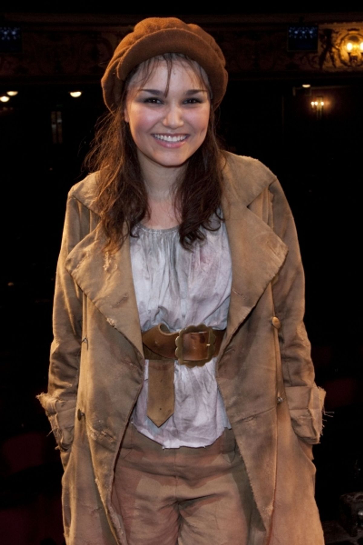 Samantha Barks (Eponine) backstage after the curtain call of LES MISERABLES at the Queen's Theatre, London, Britain - 21 Jun 2010 Photo by Dan Wooller/Rex at 