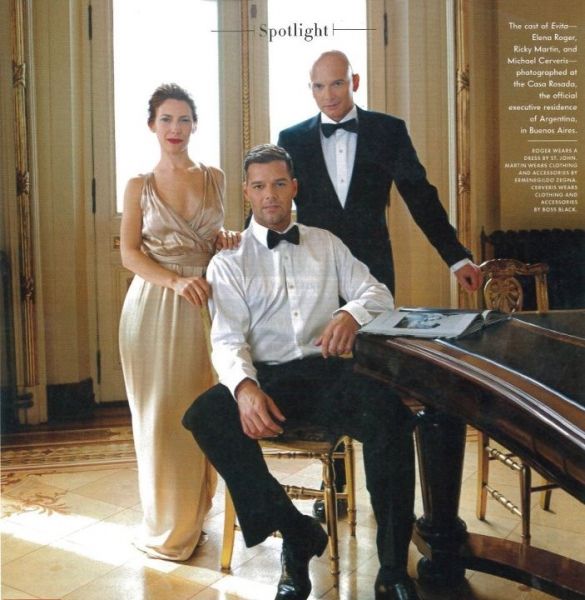 Photo Flash: EVITA's Ricky Martin, Elena Roger, Michael Cerveris Pose in Vanity Fair — photo 1 of 1