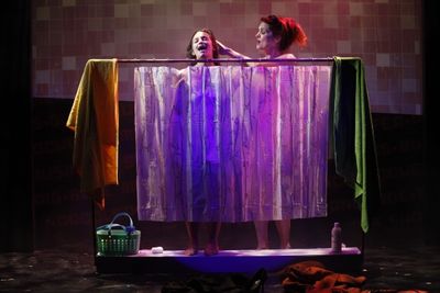 Sas Goldberg and Candy Buckley in  Business Shower by Kim Rosenstock Photo