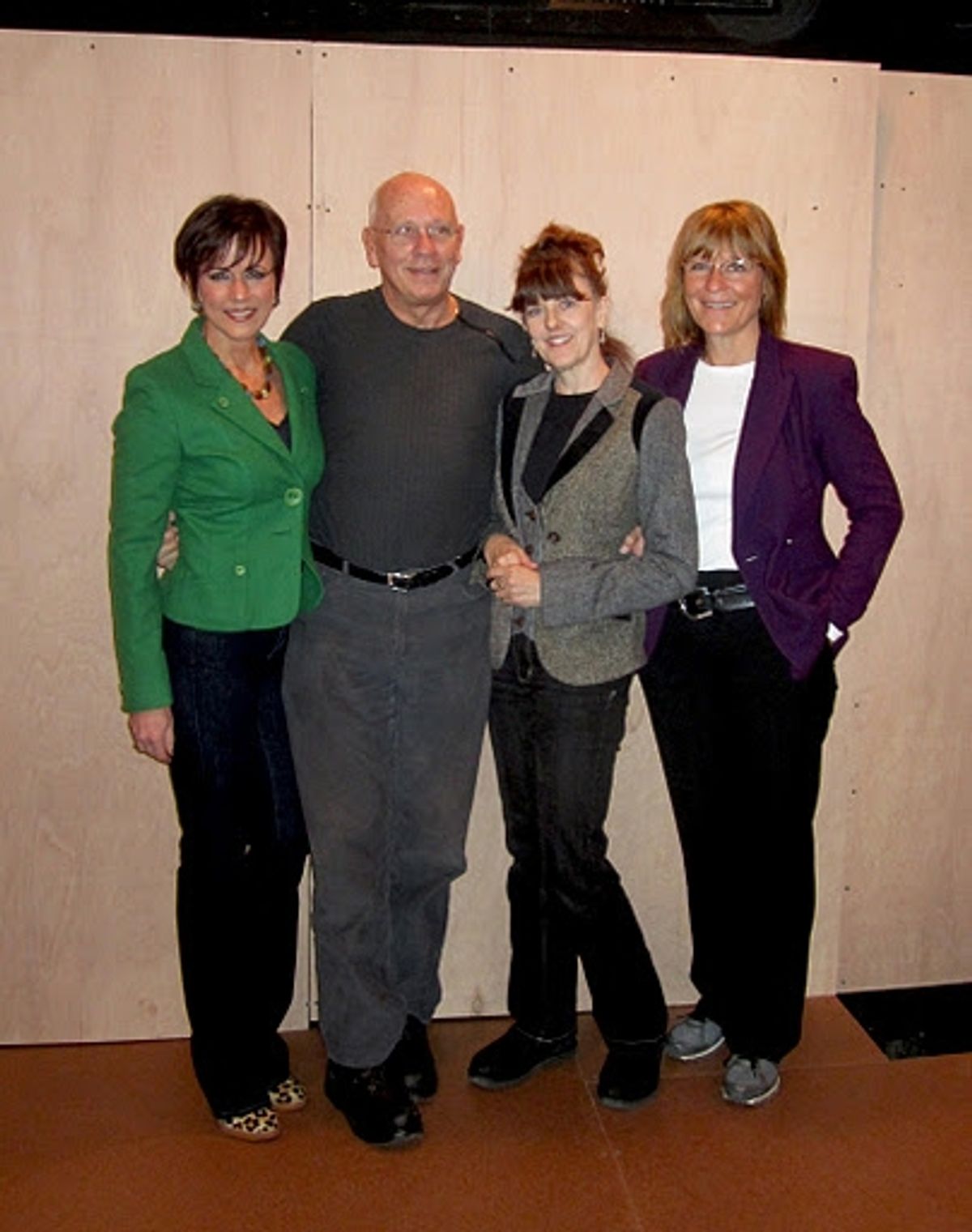 Colleen Zenk, director Frank Ventura, Meghan Duffy and Eliza Ventura at 