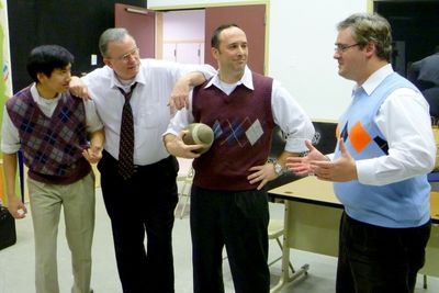 Timothy Liu of Kendall Park as Happy, Timothy Anderson of Princeton as Willy, Christo Photo