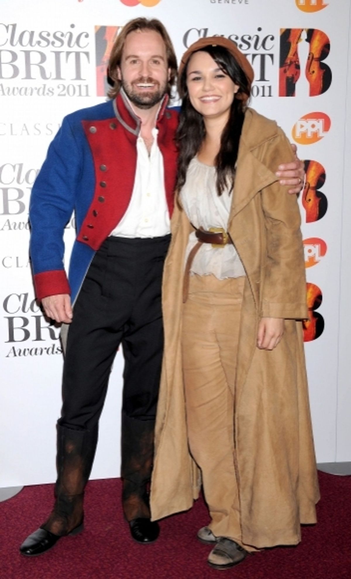 Samantha with Les Mis West End co-star Alfie Boe at 