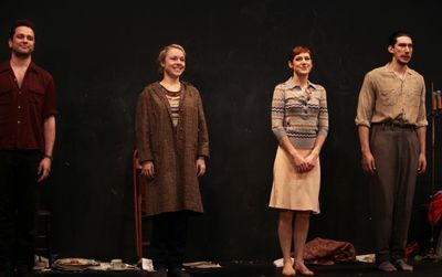 Matthew Rhys, Charlotte Parry, Sarah Goldberg & Adam Driver. Photo Credit: Walter McB Photo