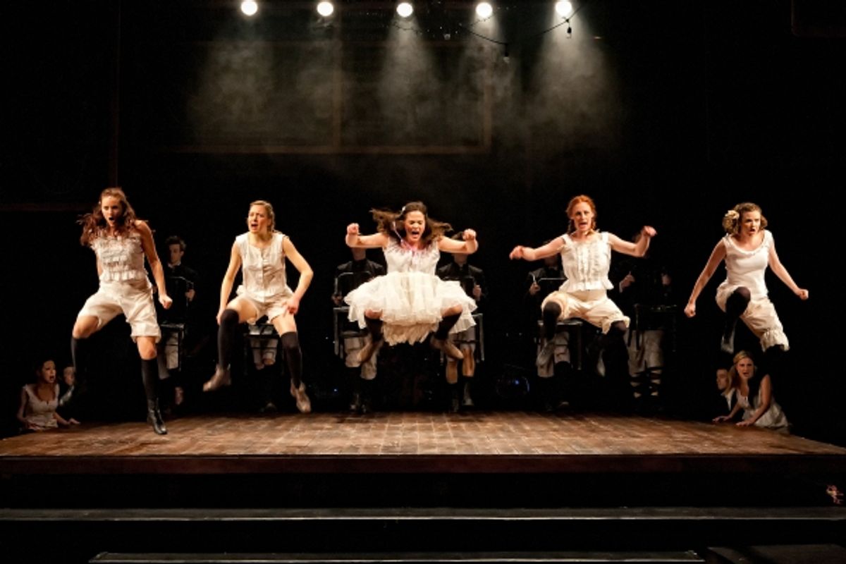 Emily Witte (Anna), Clare Howes Eisentrout (Martha), Kyra Kennedy (Wendla), Andrea Leach (Ilse), and Rachel Brawley (Thea) at 