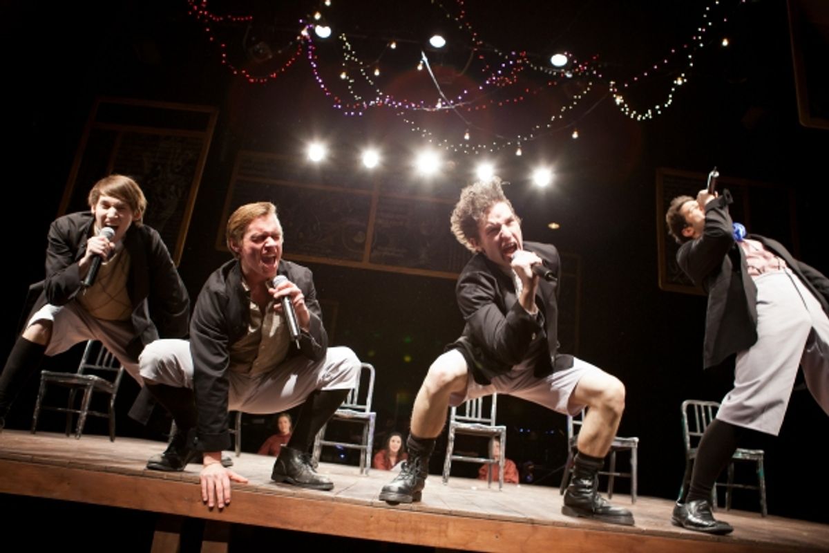 Chris Cowan (Ernst), Zach Adkins (Melchior), James Penca (Moritz), and Nick Varricchio (Hanschen) at 