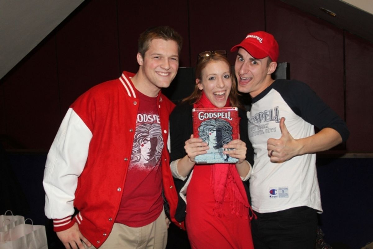 Will Dietzler, Godspell Girl Lindsey Freeman (follow her @godspellgirl) and John Ettinger at 
