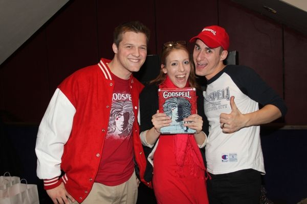 Will Dietzler, Godspell Girl Lindsey Freeman (follow her @godspellgirl) and John Etti Photo