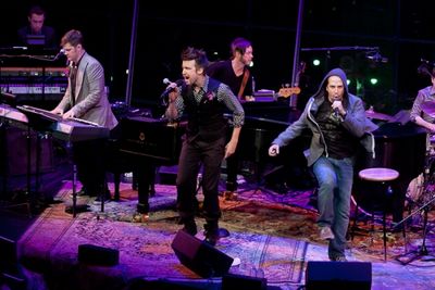 Stephen Oremus, Gavin Creel, and Lin-Manuel Miranda Photo