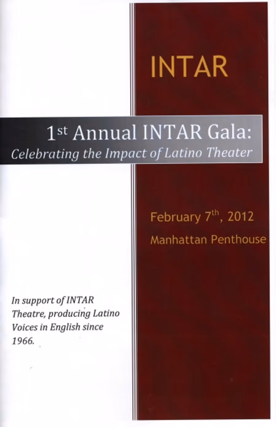 Photo Coverage: Jose Rivera, Lou Moreno, et al. at 1st Annual INTAR Gala Image