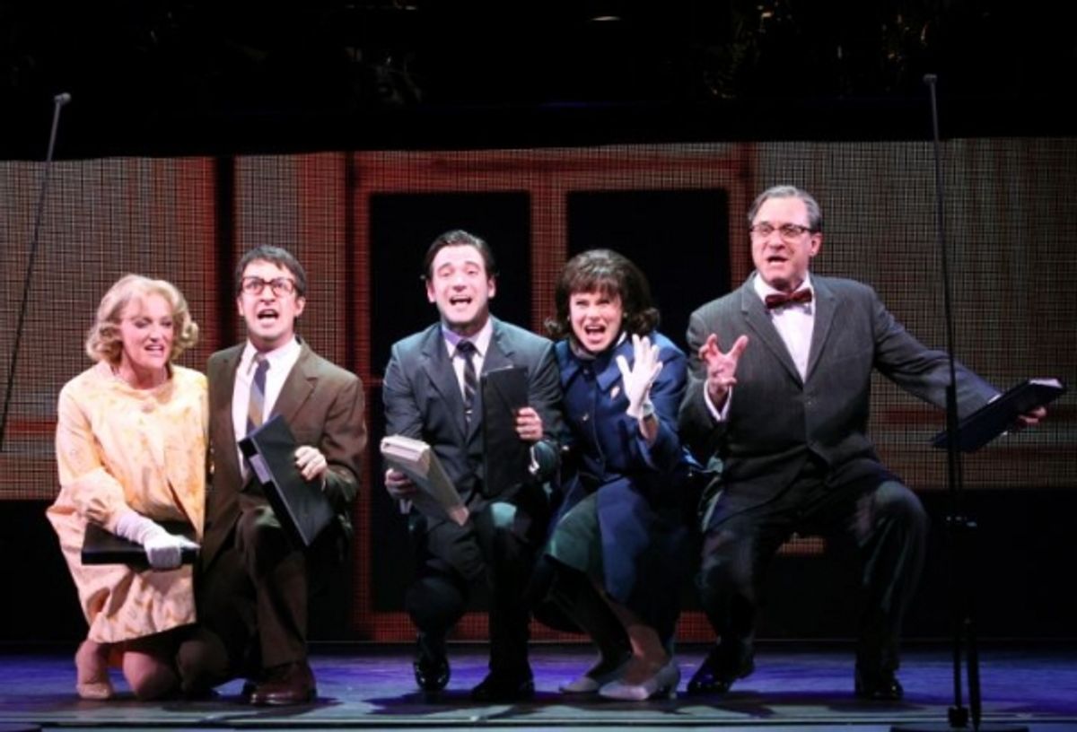 Betsy Wolfe, Lin-Manuel Miranda, Colin Donnell, Celia Keanan-Bolger, Adam Grupper at 