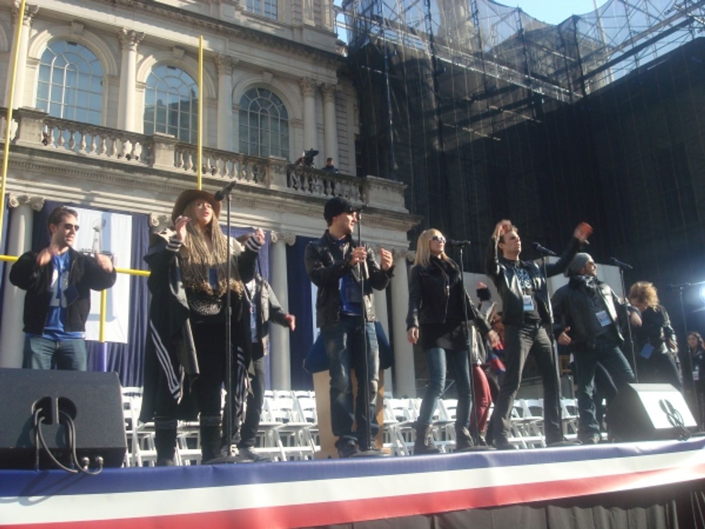 Photo Flash: Go Giants! ROCK OF AGES Plays the Super Bowl Parade!  Image