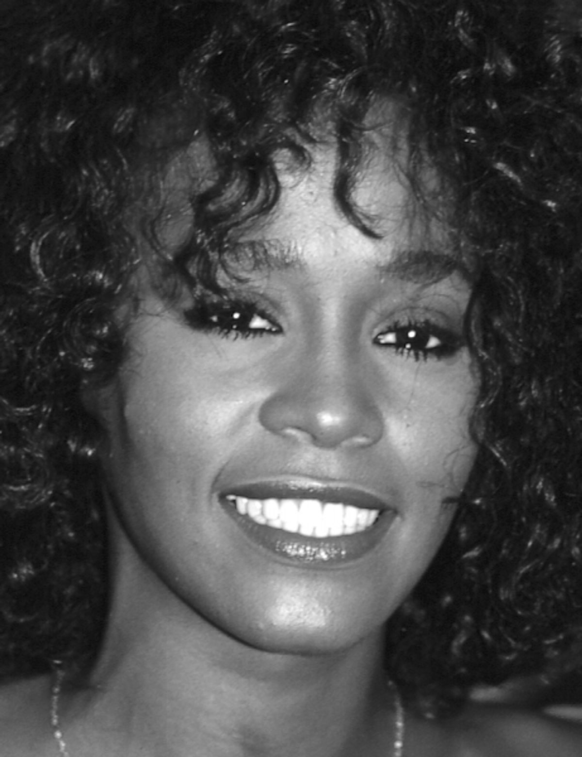 Whitney Houston reveives the United Negro College Fund Award in New York City. July 1988. at 
