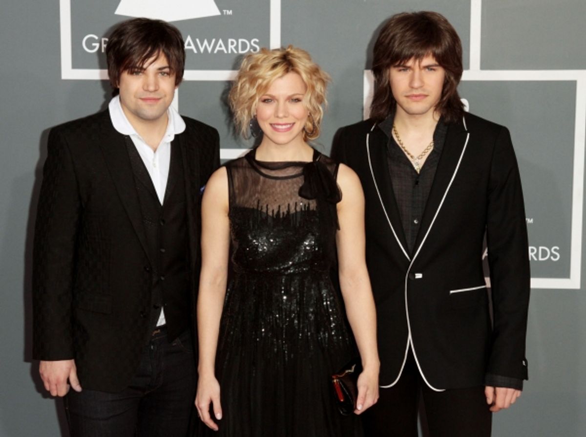 Musicians Neil Perry, Kimberly Perry and Reid Perry of The Band Perry pictured at the 54th Annual GRAMMY Awards held at  The Staples Center in Los Angeles, California on February 12, 2012. Ã‚Â© RD / Orchon / Retna Digital at 