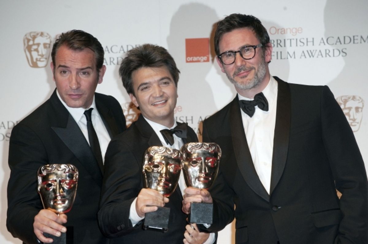 Jean Dujardin, Thomas Langmann and Michel Hazanavicius