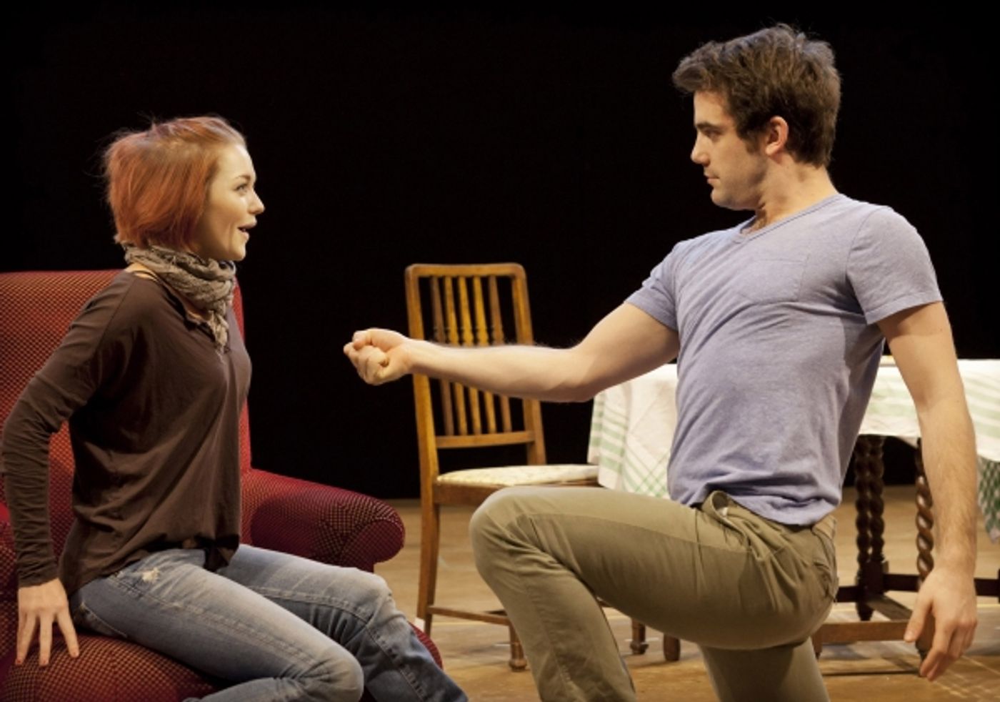 Photo Flash: New Cast of ONE MAN TWO GUVNORS in Rehearsal!  Image