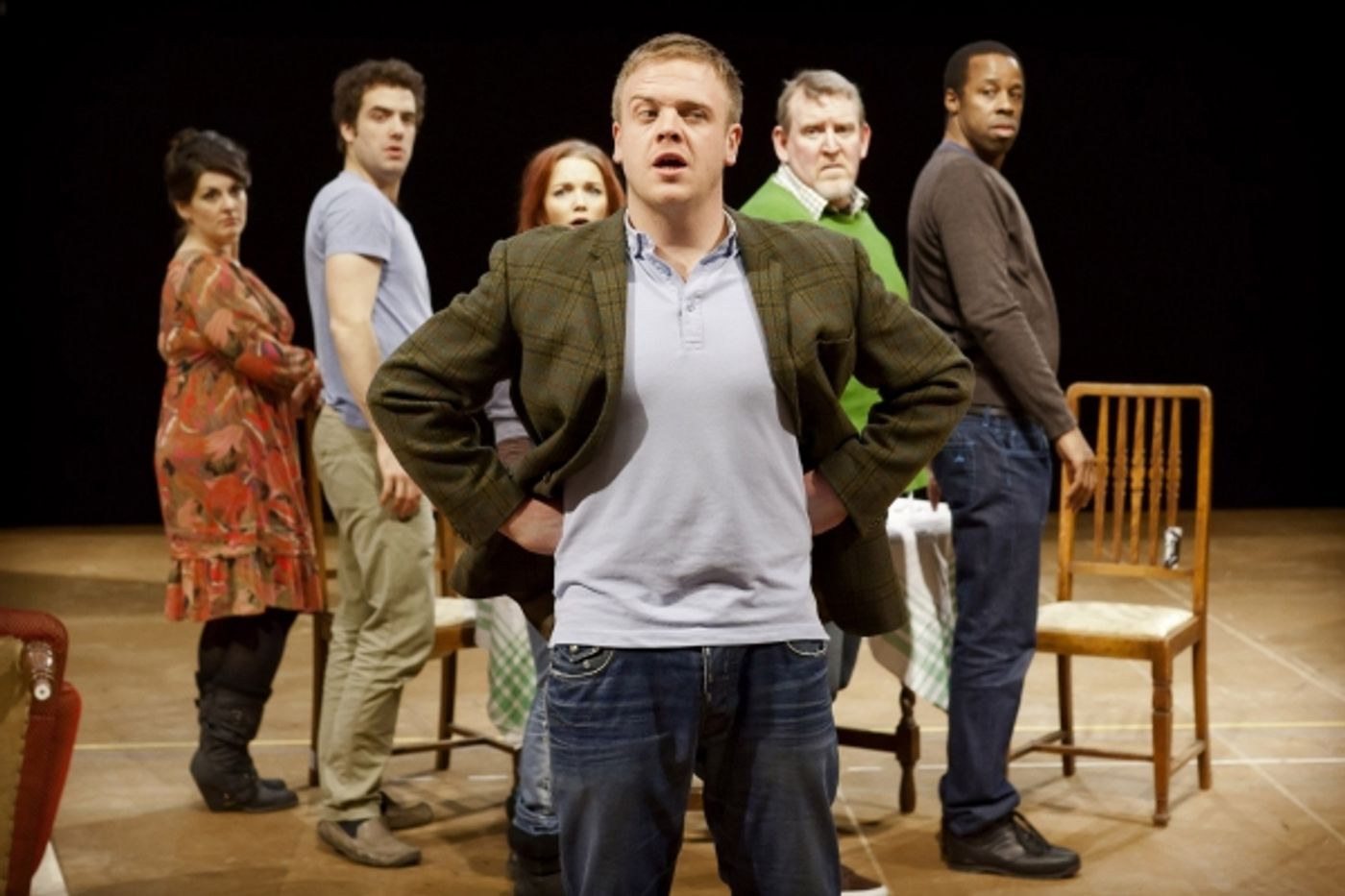 Photo Flash: New Cast of ONE MAN TWO GUVNORS in Rehearsal!  Image