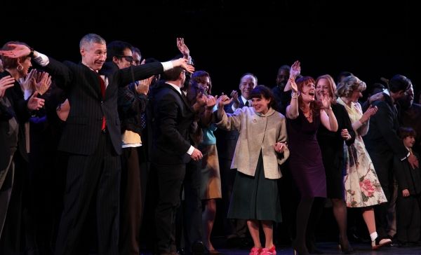 Gary Stevens, Celia Keenan-Bolger & Ann Morrison with Members of the Original Broadwa Photo