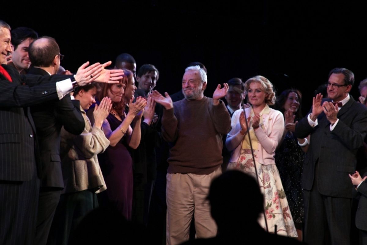 Stephen Sondheim with Liz Callaway, Gary Stevens, Lin-Manuel Miranda, Lonny Price, Colin Donnell, Elizabeth Stanley, Celia Keenan-Bolger, Ann Morrison & Betsy Wolfe with Members  at 