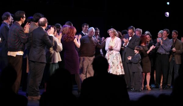 Stephen Sondheim with Liz Callaway, Gary Stevens, Lin-Manuel Miranda, Lonny Price, Co Photo