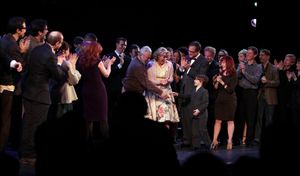 Stephen Sondheim with Liz Callaway, Gary Stevens, Lin-Manuel Miranda, Lonny Price, Co Photo
