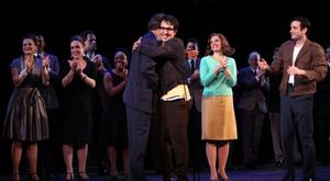 Jim Walton with Elizabeth Stanley, Lin-Manuel Miranda, Colin Donnell & the Encores! C Photo