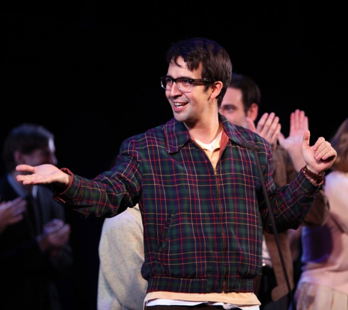 Lin-Manuel Miranda & the Encores! Cast members at 