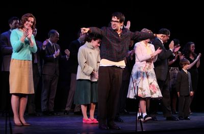 Elizabeth Stanley, Lin-Manuel Miranda, Colin Donnell & the Encores! Cast members  Photo