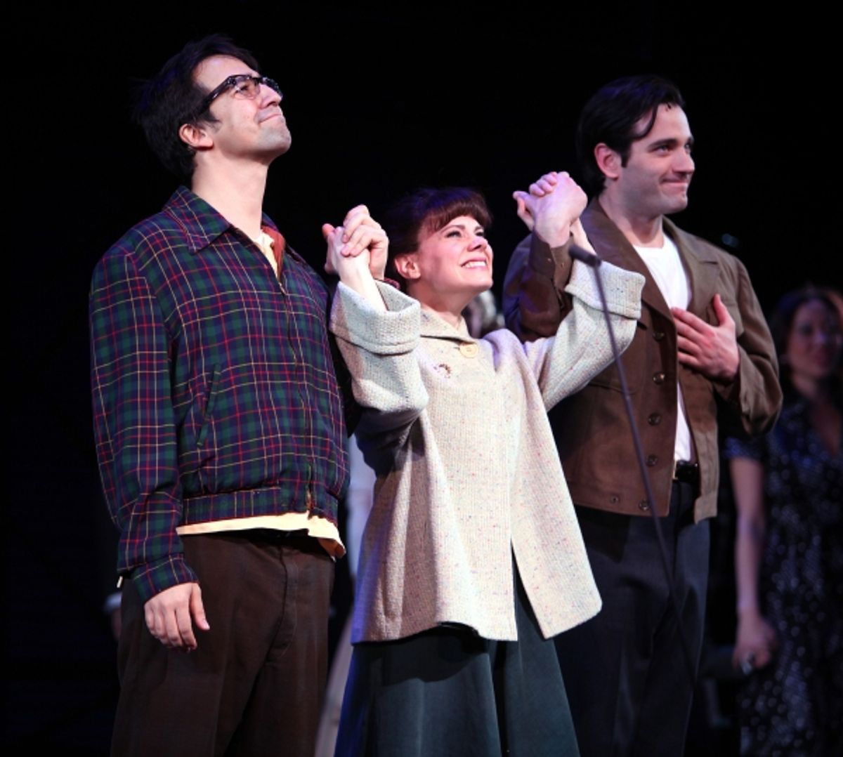 Lin-Manuel Miranda, Celia Keenan-Bolger & Colin Donnell & the Encores! Cast members at 