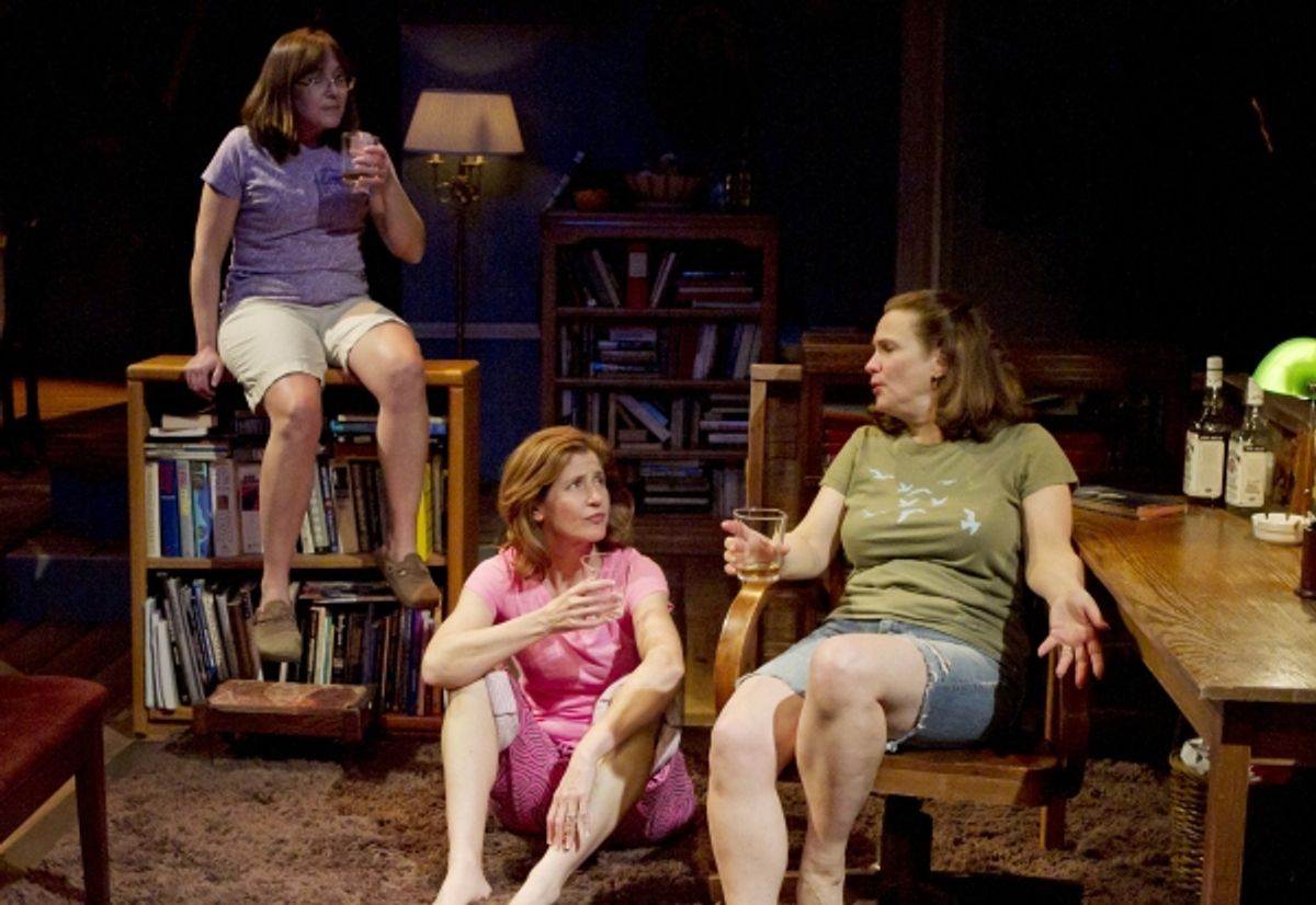 The Weston Sisters, Ivy (Gail Bray), Karen (Diane Timmerman) and Barbara (Diane Kondrat) sit in their fatherÃ¢â‚¬â„¢s study.   at 