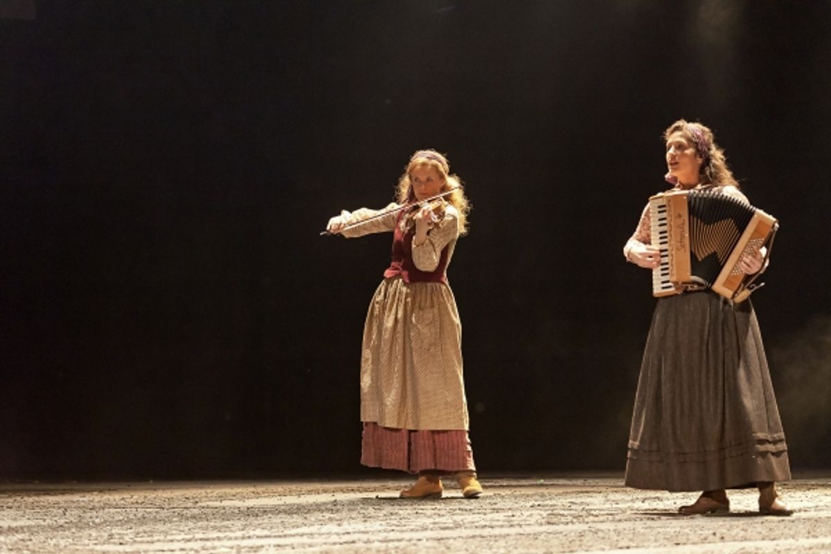 Songperson with Fiddle (Melanie Doane) and Songperson with Accordion (Tatjana Cornij) Canadian cast 2012
 at 