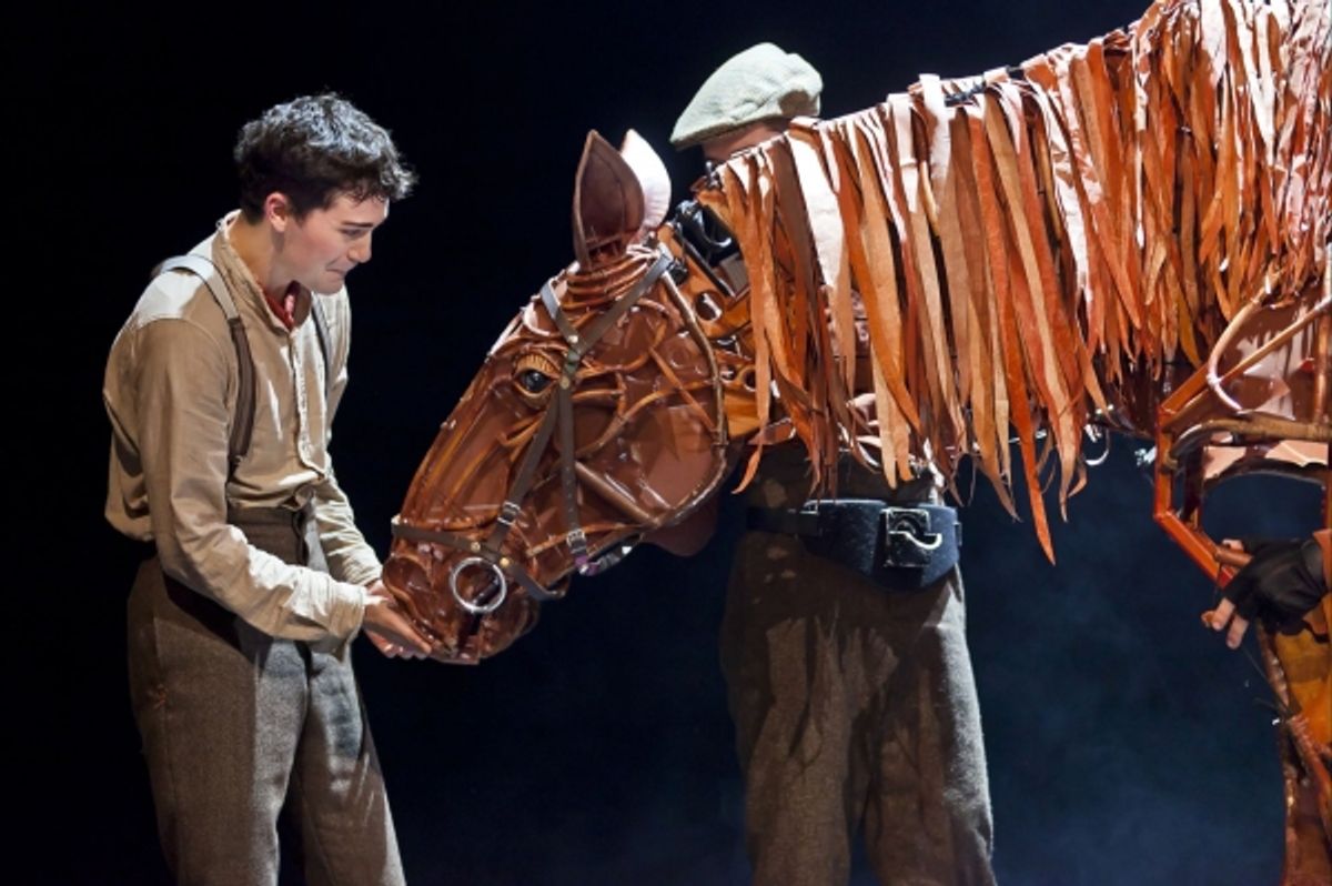 Albert Narracott (Alex Furber) with Joey (Adam Cook) Canadian cast 2012
 at 