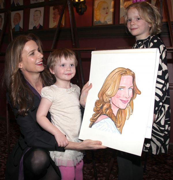Rachel Griffiths with daughters Adalaila Griffiths and Clementine Griffiths Photo