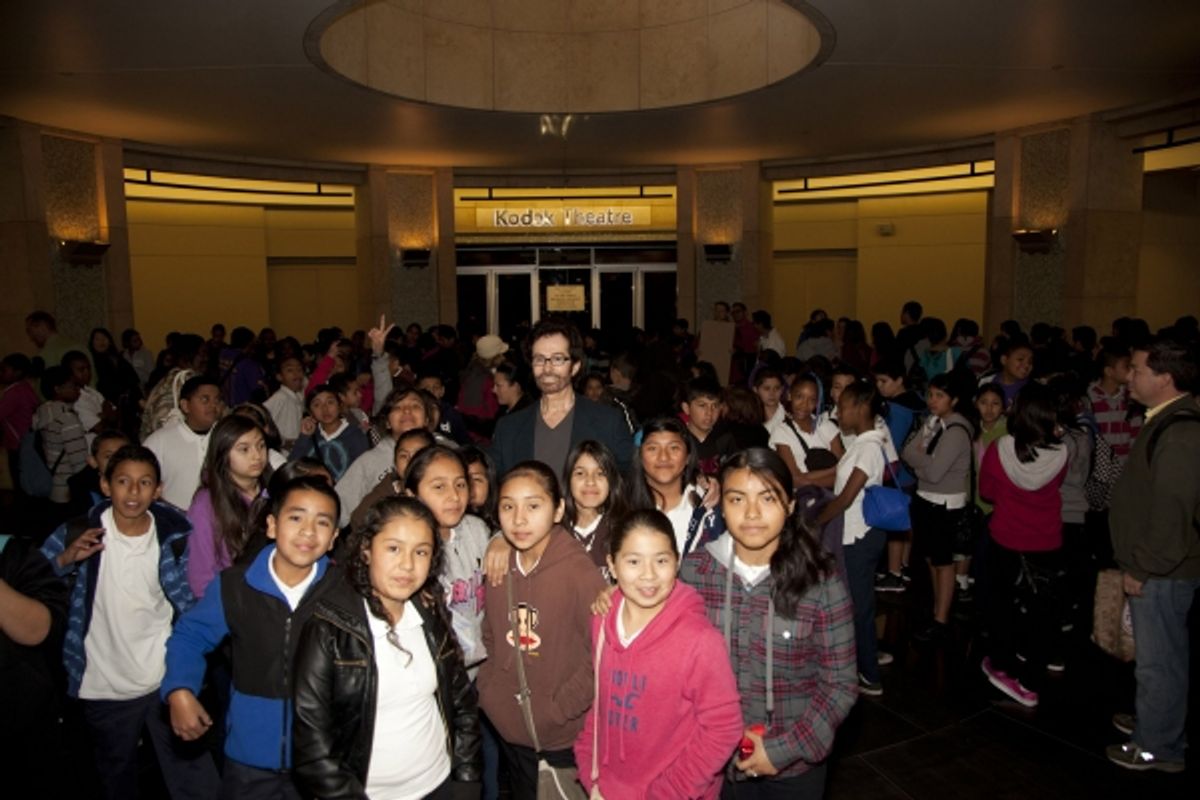 George Chakiris and Carver students