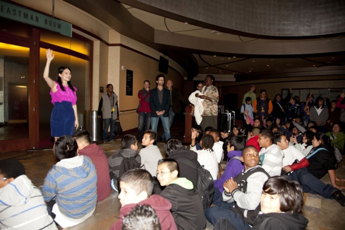 Romi Dames and Carver students
