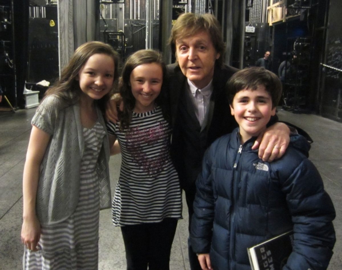 Kara Oates, Camille Mancuso, Sir Paul McCartney and Noah Marlowe at 