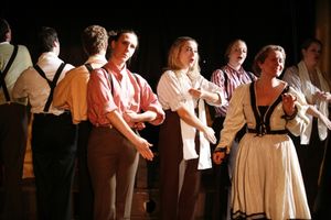 Laura Sturm as Charity Barnum and the cast of BARNUM Photo