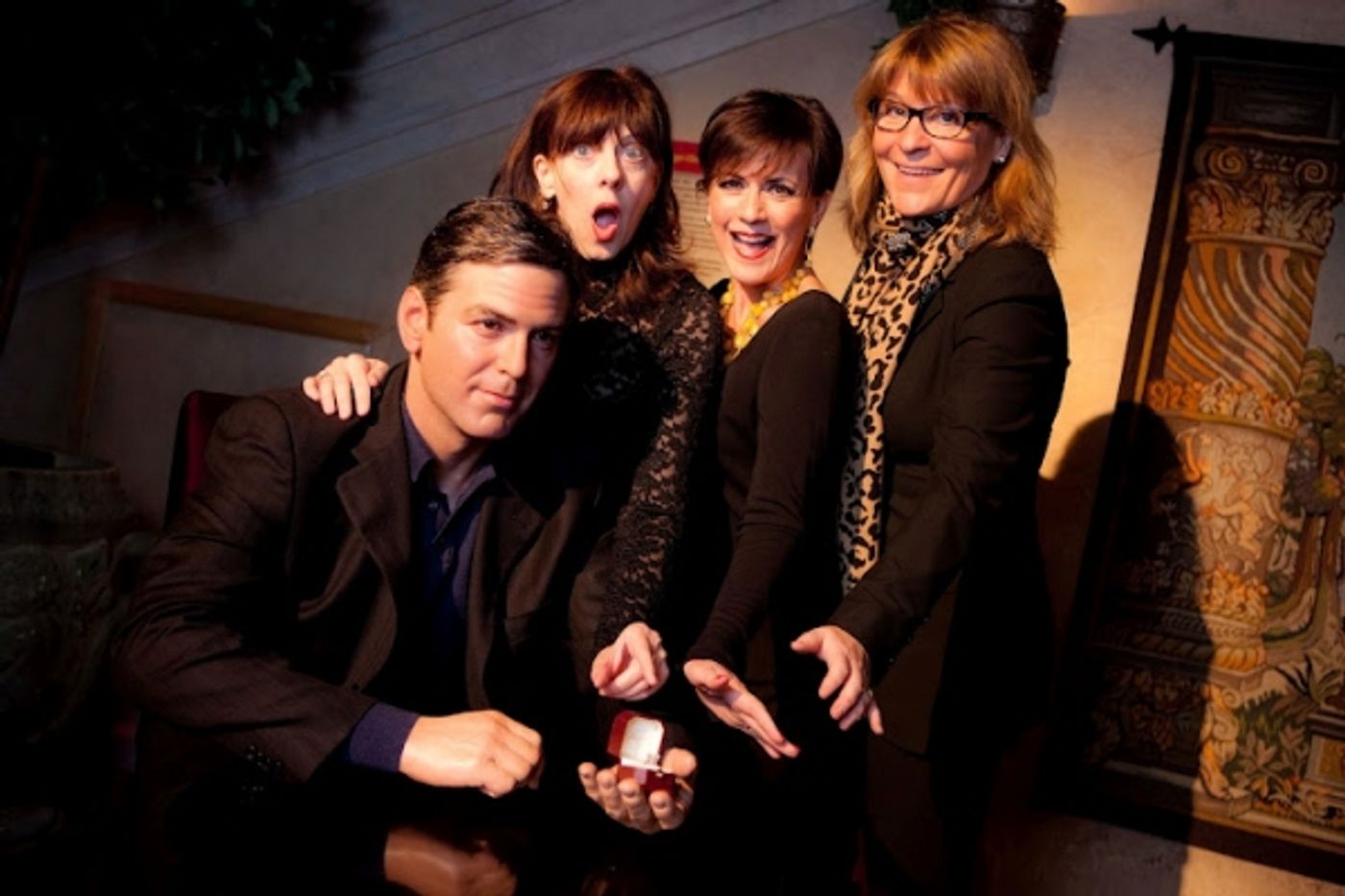 Photo Flash: George Clooney and the Ladies of MARRYING GEORGE CLOONEY at Madame Tussauds NY  Image