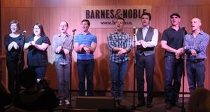 Callan Bergmann, Pamela Bob, Topher Nuccio, Brent Barrett, Annie Funke, Howard Kaye, Stephen Bienskie & Harry Bouvy
@ BroadwayWorld Callan Bergmann, Pamela Bob, Topher Nuccio, Brent Barrett, Annie Funke, Howard Kaye, Photo