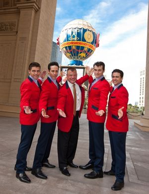 Deven May, Jeff Leibow, regional President of Paris Las Vegas, David Hoenemeyer , Rob Photo