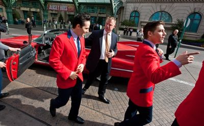 Jeff Leibow, regional President of Paris Las Vegas, David Hoenemeyer, Rob Marnell
 Photo